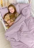 Завантажити зображення в переглядач галереї, "Попелястий фіолет" постільна білизна з вареної бавовни