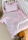 Завантажити зображення в переглядач галереї, "Рожевий" постільна білизна з вареної бавовни