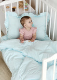 Завантажити зображення в переглядач галереї, "Блакитний" постільна білизна з вареної бавовни