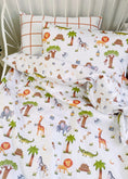 Завантажити зображення в переглядач галереї, "Джунглі" комплект постільної білизни з органічного сатину з авторським принтом
