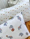 Завантажити зображення в переглядач галереї, Комплект наволочок "Грайливі слоненятка", органічний сатин, виробникт Fabrikkids (Україна), преміум якість