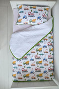 Завантажити зображення в переглядач галереї, Набір ковдра та наволочка Акварельні авто, преміум якість