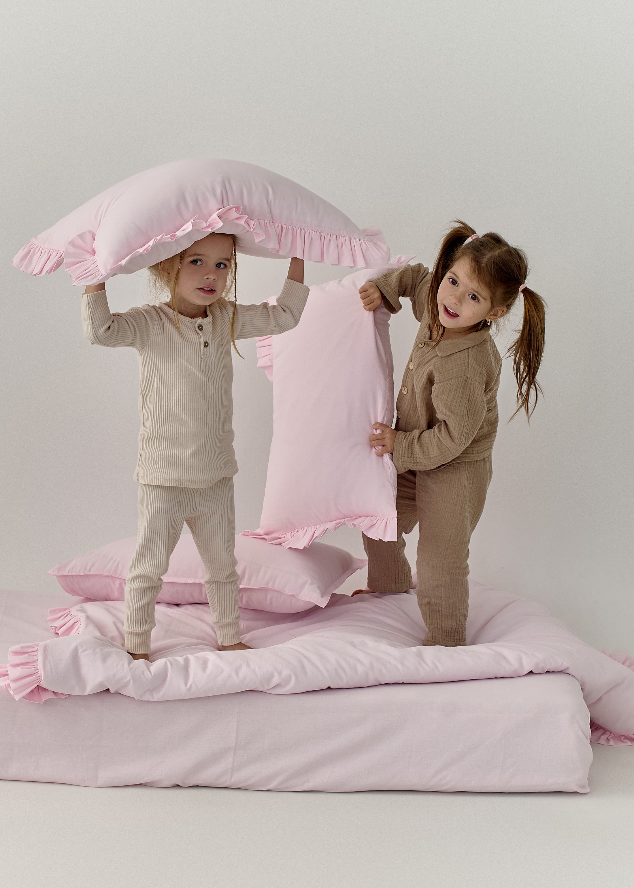 "Рожевий" постільна білизна з вареної бавовни