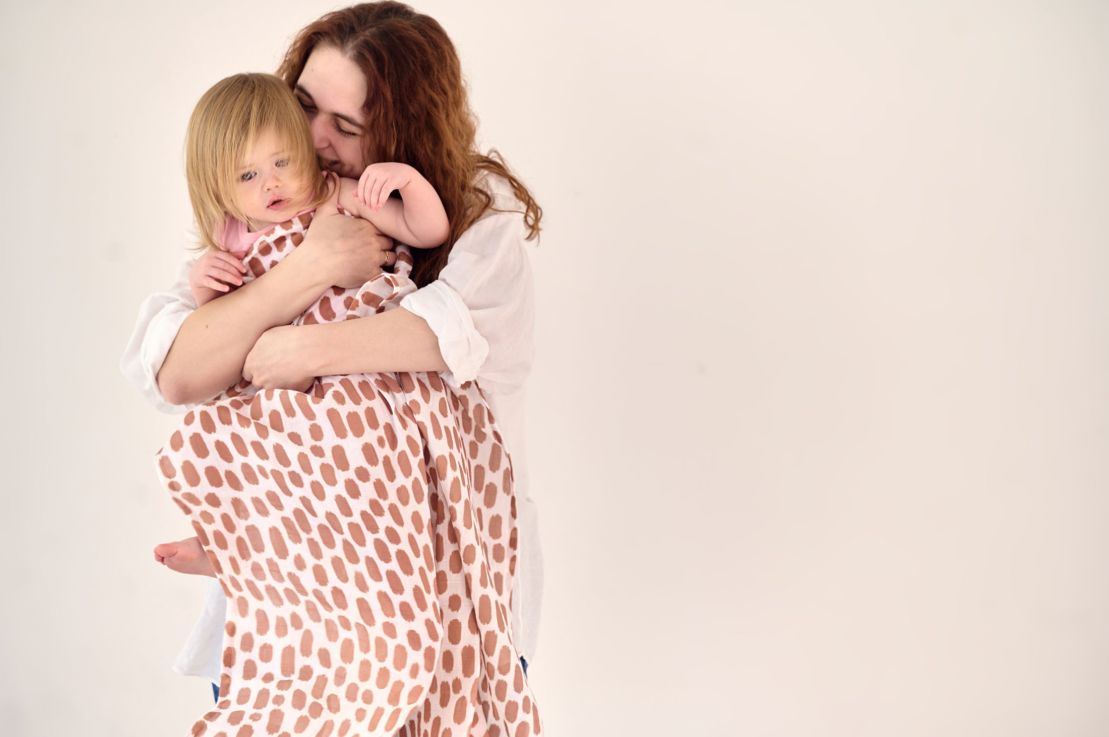 Набір муслінових пелюшок “Плямки жирафа” — органічна тканина, 50% бавовна + 50% бамбук