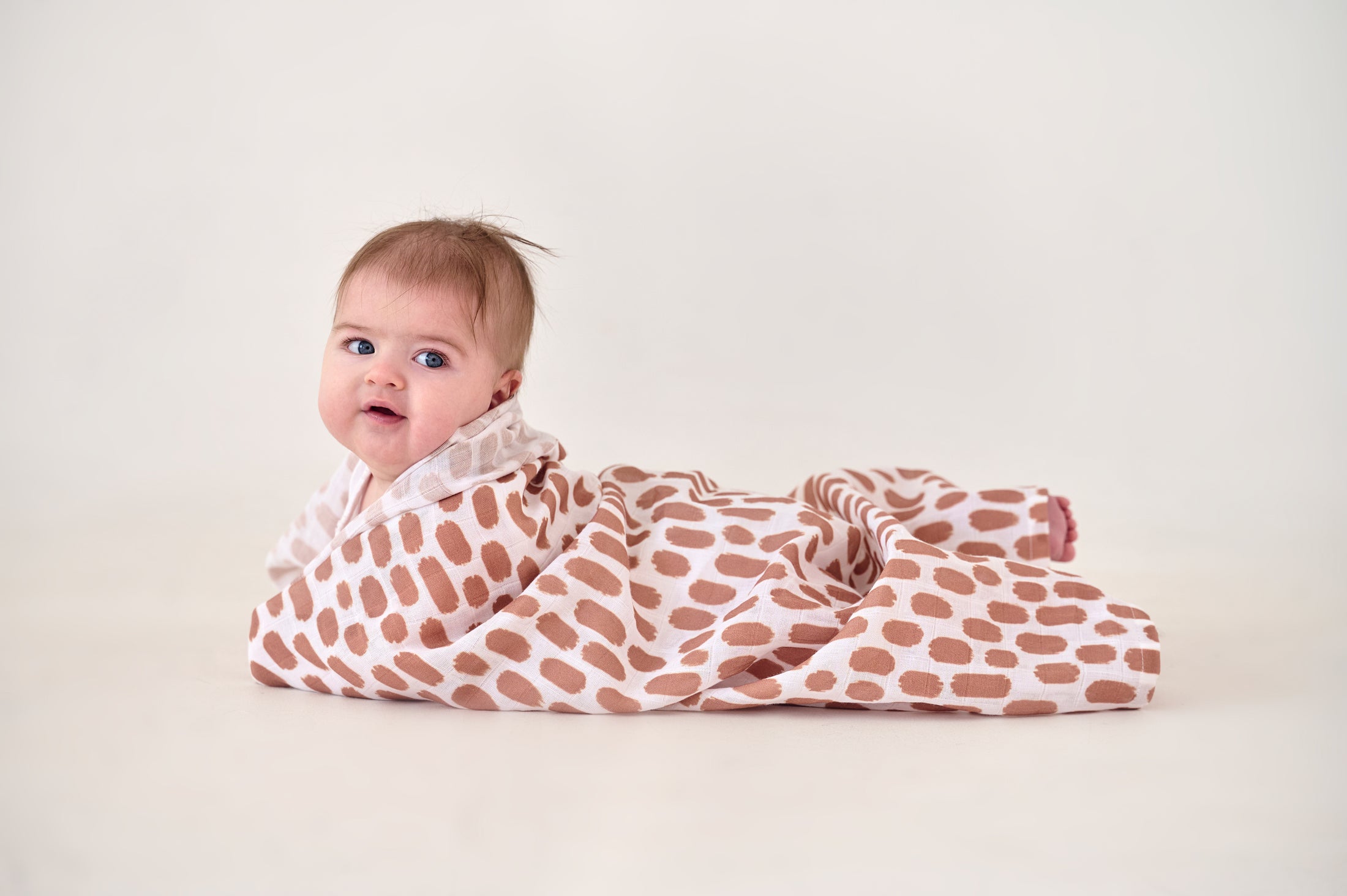 Набір муслінових пелюшок “Плямки жирафа” — органічна тканина, 50% бавовна + 50% бамбук