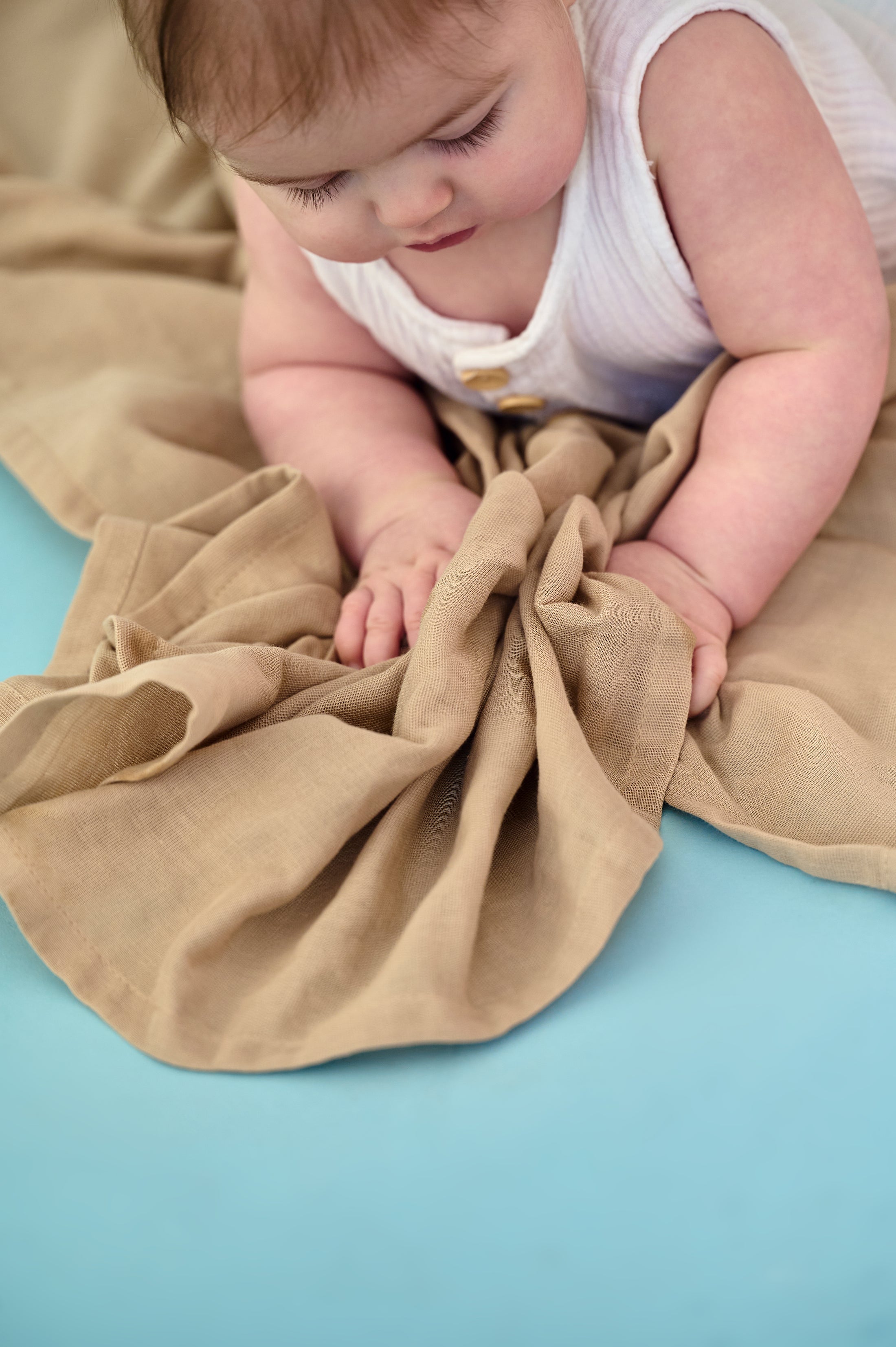 Набір муслінових пелюшок “Чарівні мушлі” — органічна тканина, 50% бавовна + 50% бамбук