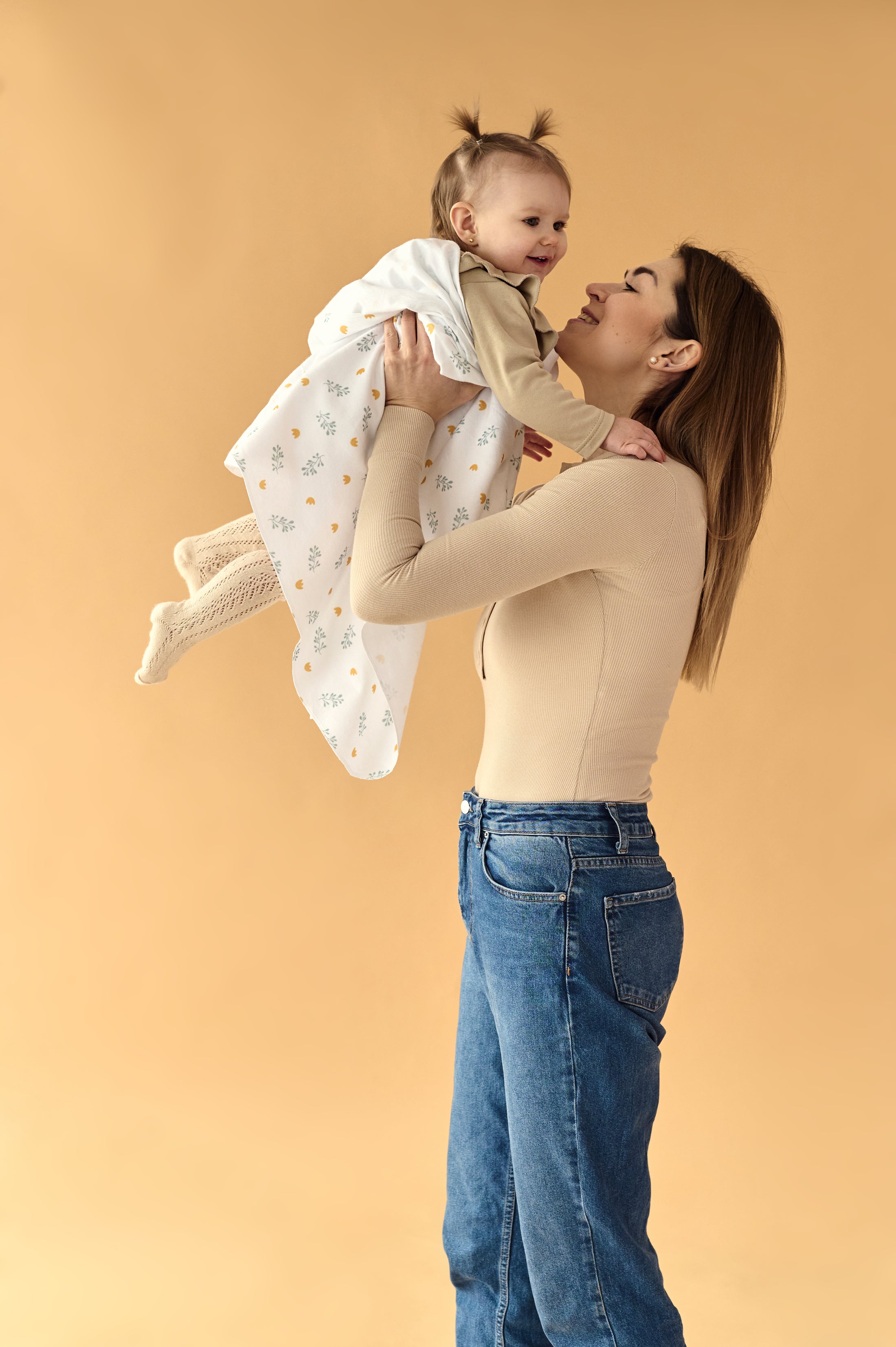 Пелюшка з органічної фланелі "Квітуча галявина"  95/120, виробник Fabrikkids,Україна