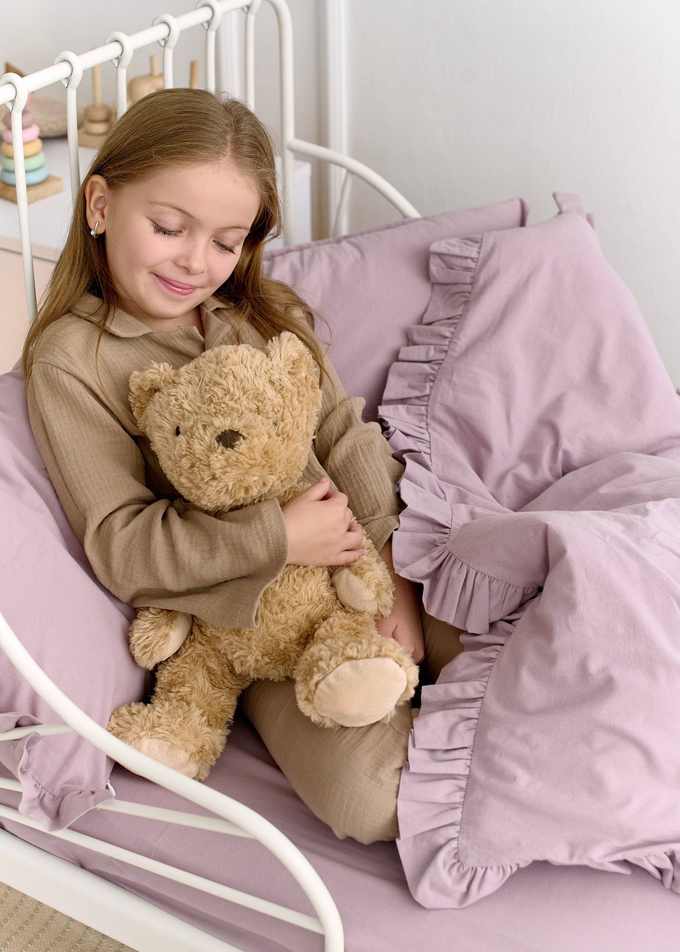 "Попелястий фіолет" постільна білизна з вареної бавовни