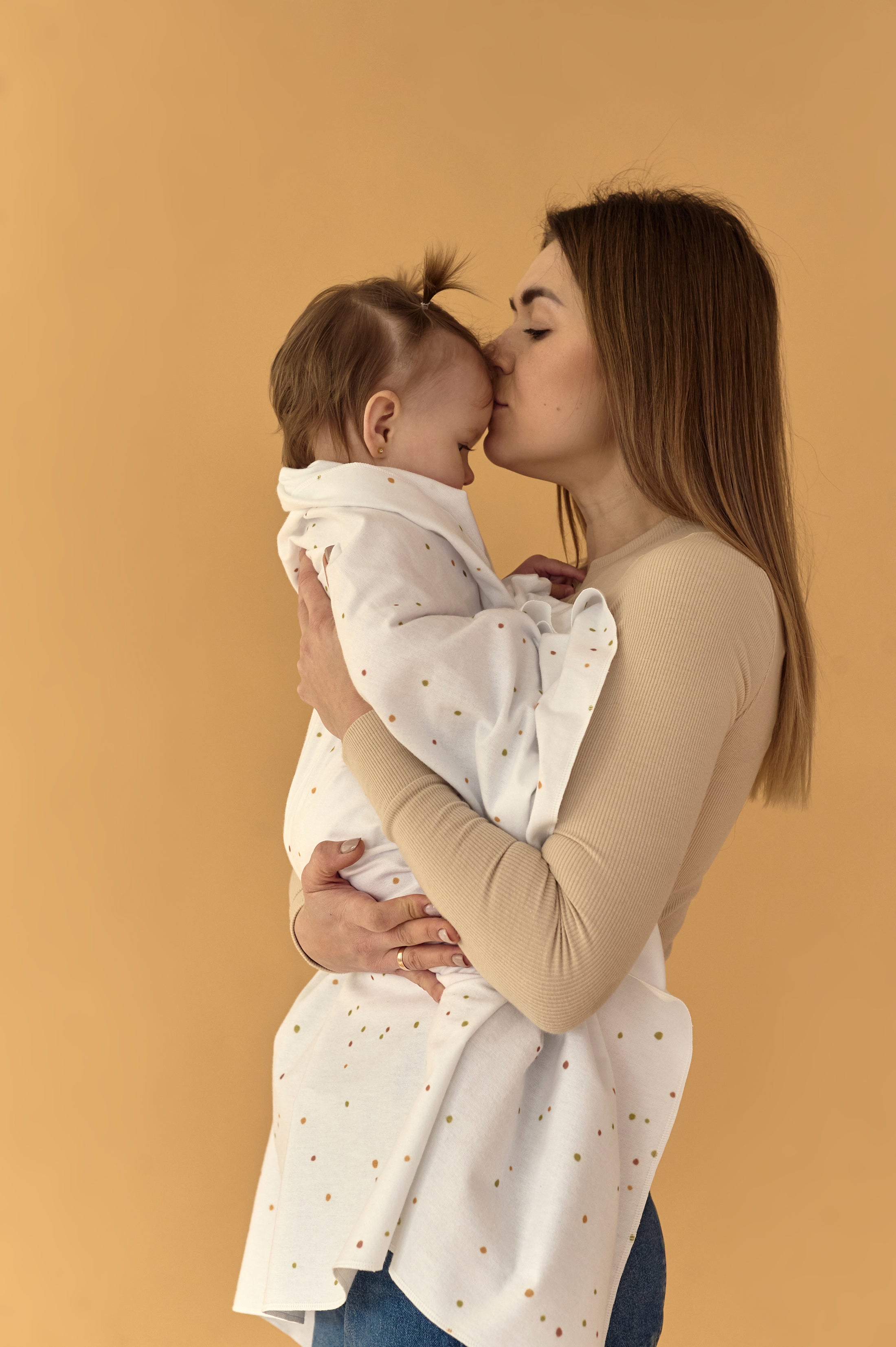 Набір пелюшок з органічної фланелі "Крапочки" в коробці, виробник Fabrikkids,Україна