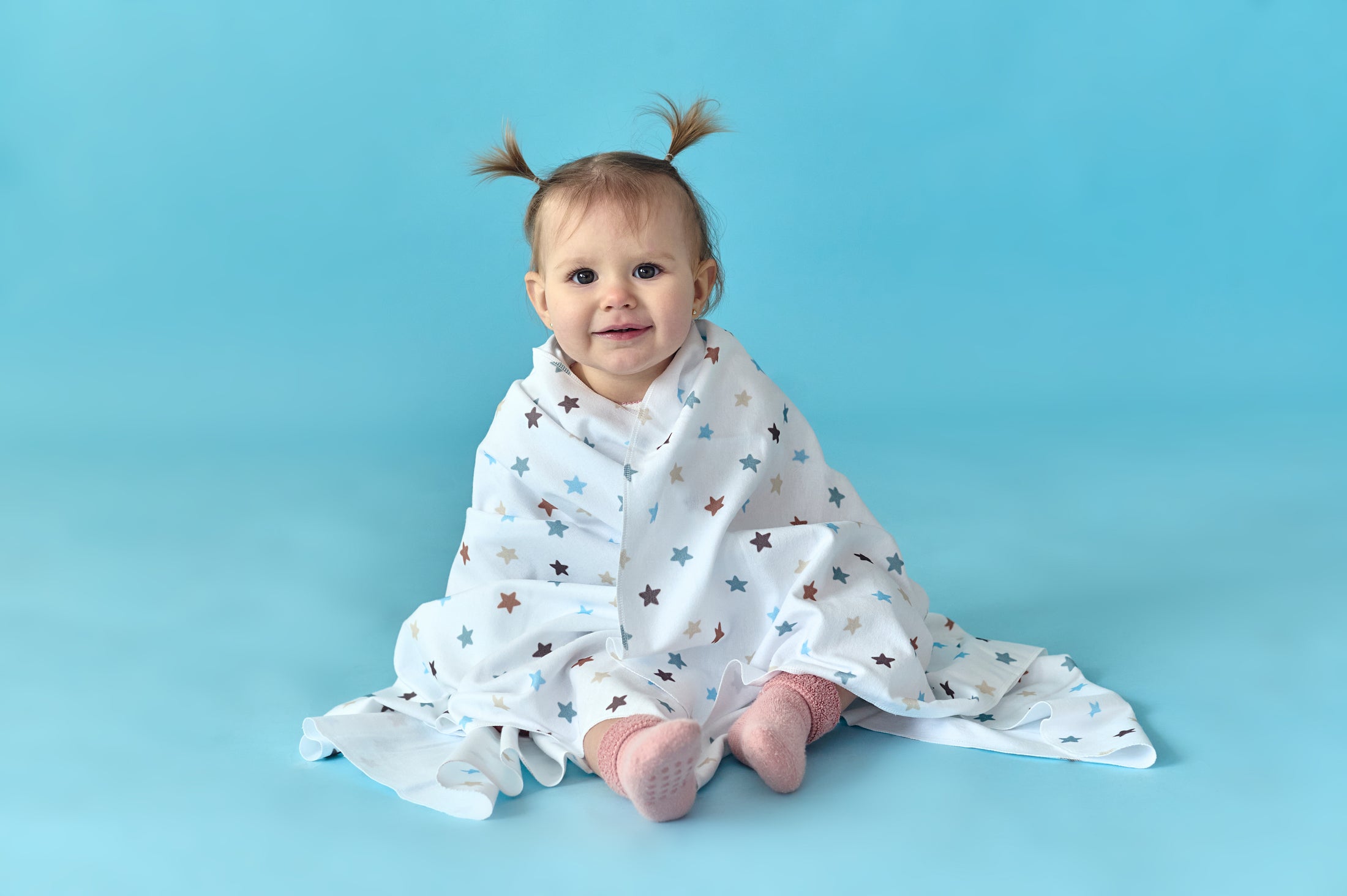 Пелюшка з органічної фланелі "Зірочки" , виробник Fabrikkids,Україна