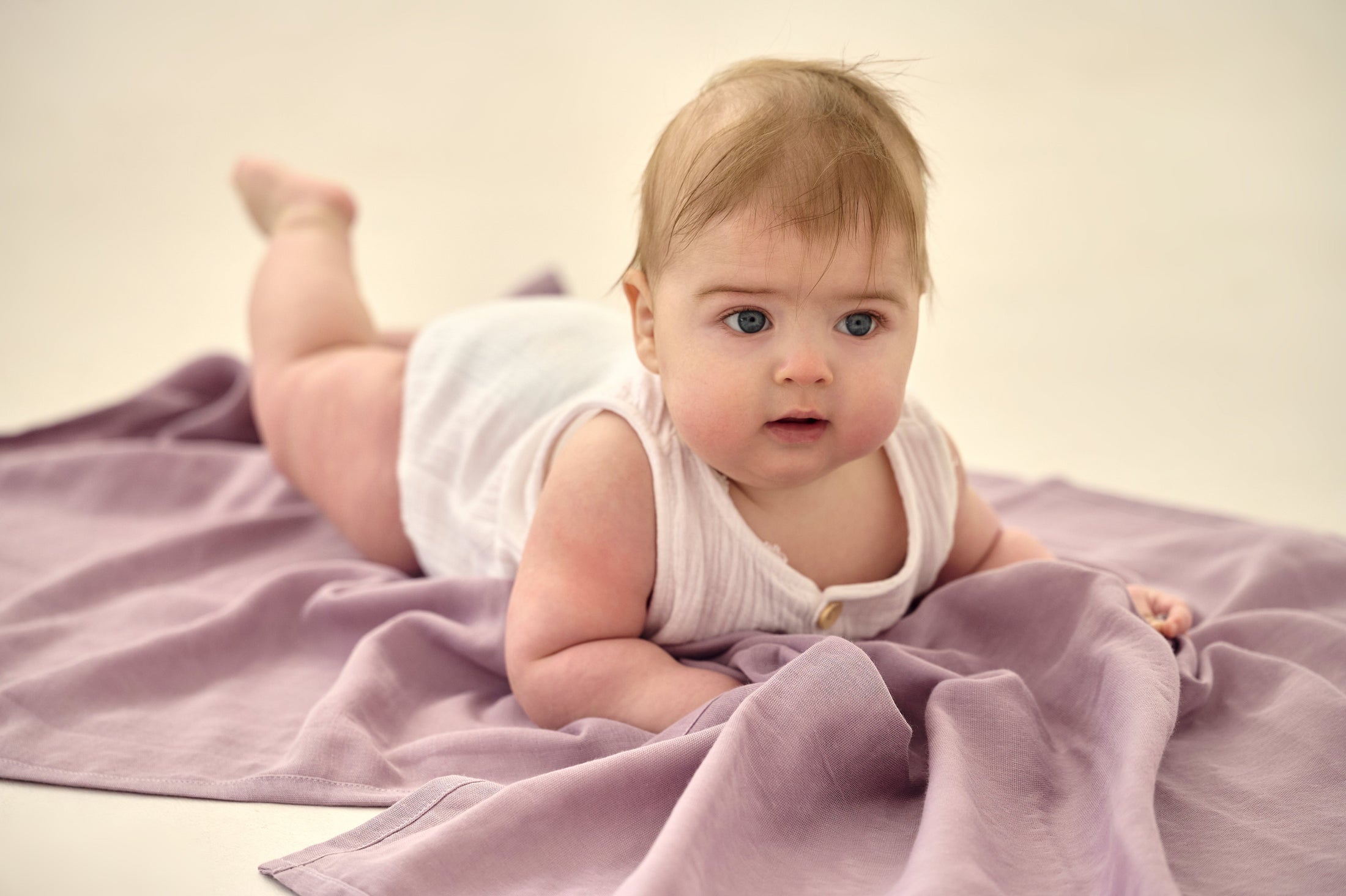 Муслінова пелюшка “Ніжно-фіолетовий” — органічна тканина, 50% бавовна + 50% бамбук