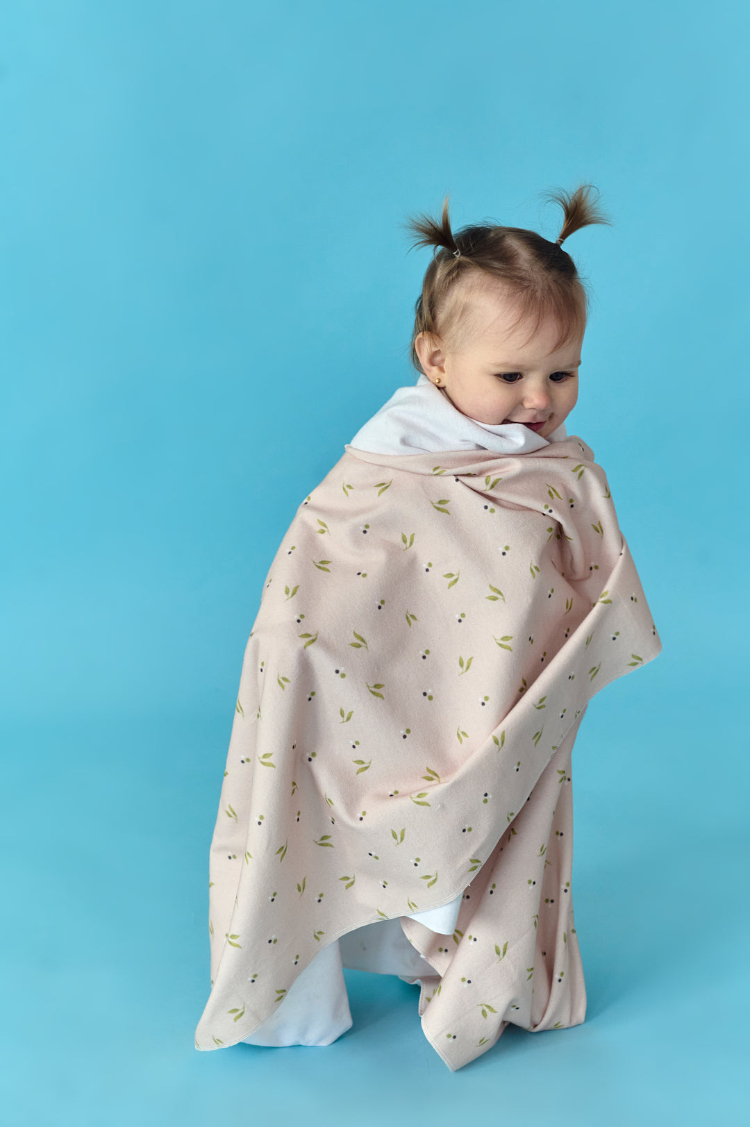 Пелюшка з органічної фланелі "Листочки", SALE - 30%