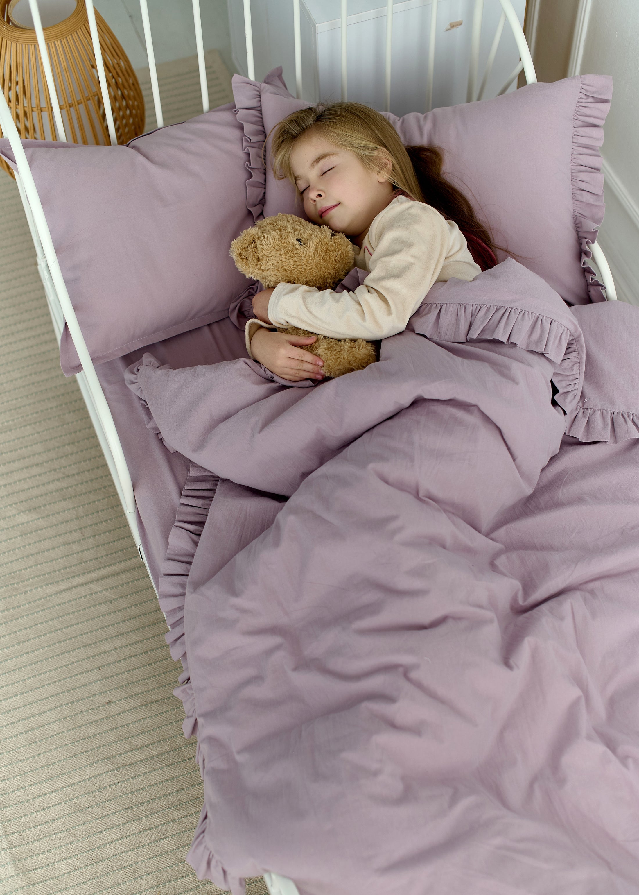 "Попелястий фіолет" постільна білизна з вареної бавовни