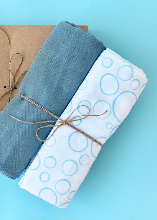 Набір пелюшок з органічного муслину “Бульбашки” 95/120, SALE -30%