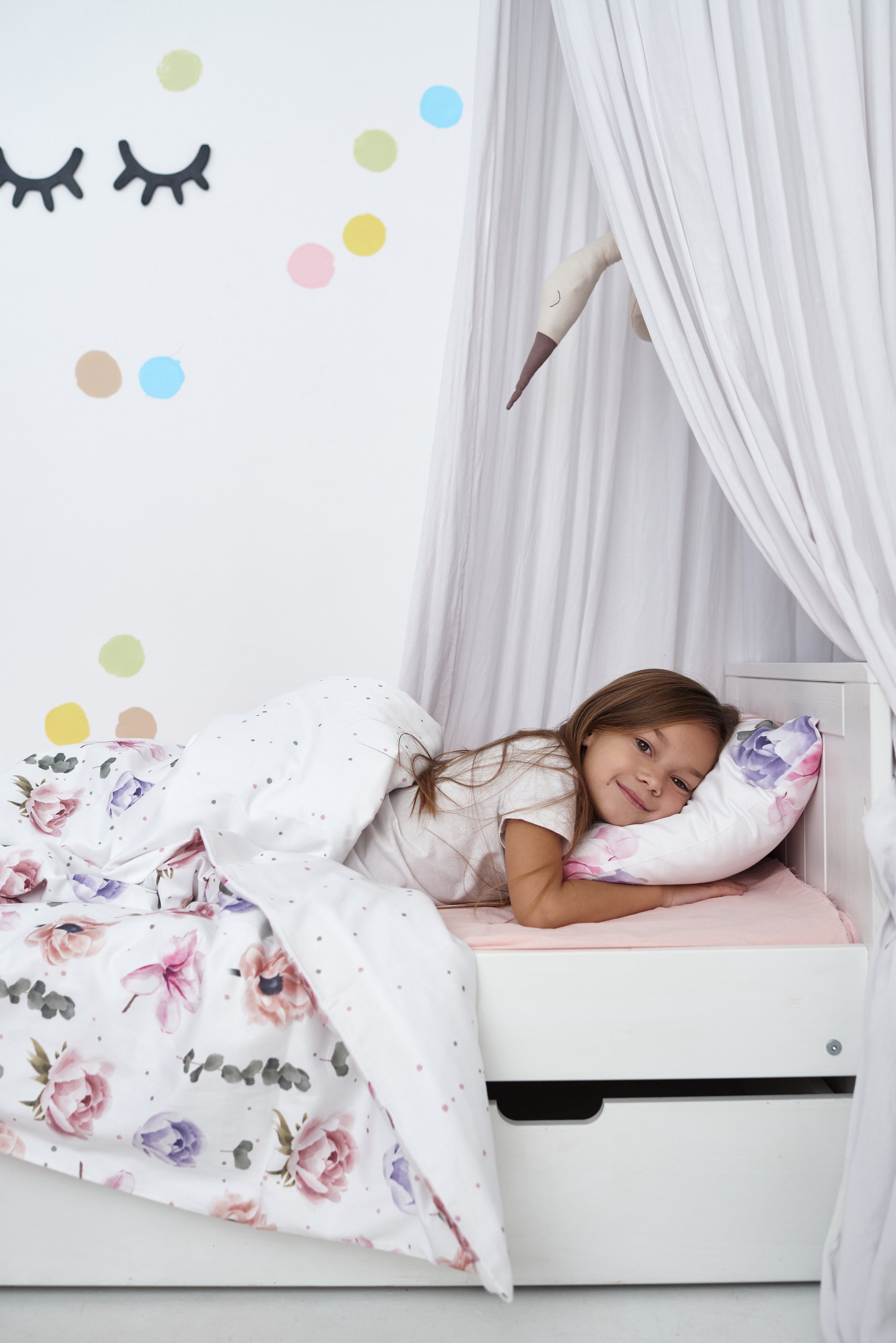 Комплект постільної білизни "Акварильні квіточки" Сатин