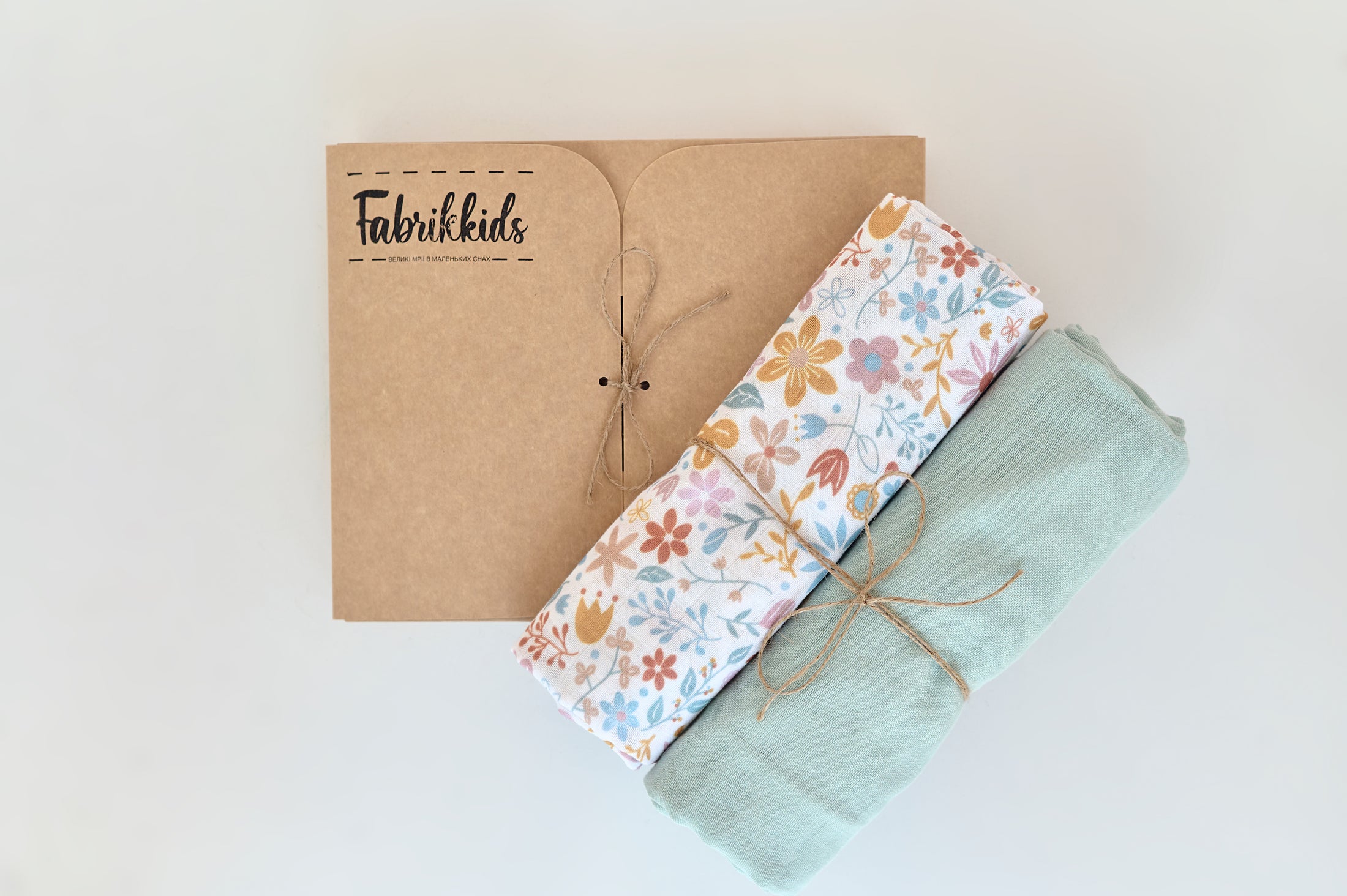 Набір муслінових пелюшок “Квітуча галявина” — органічна тканина, 50% бавовна + 50% бамбук