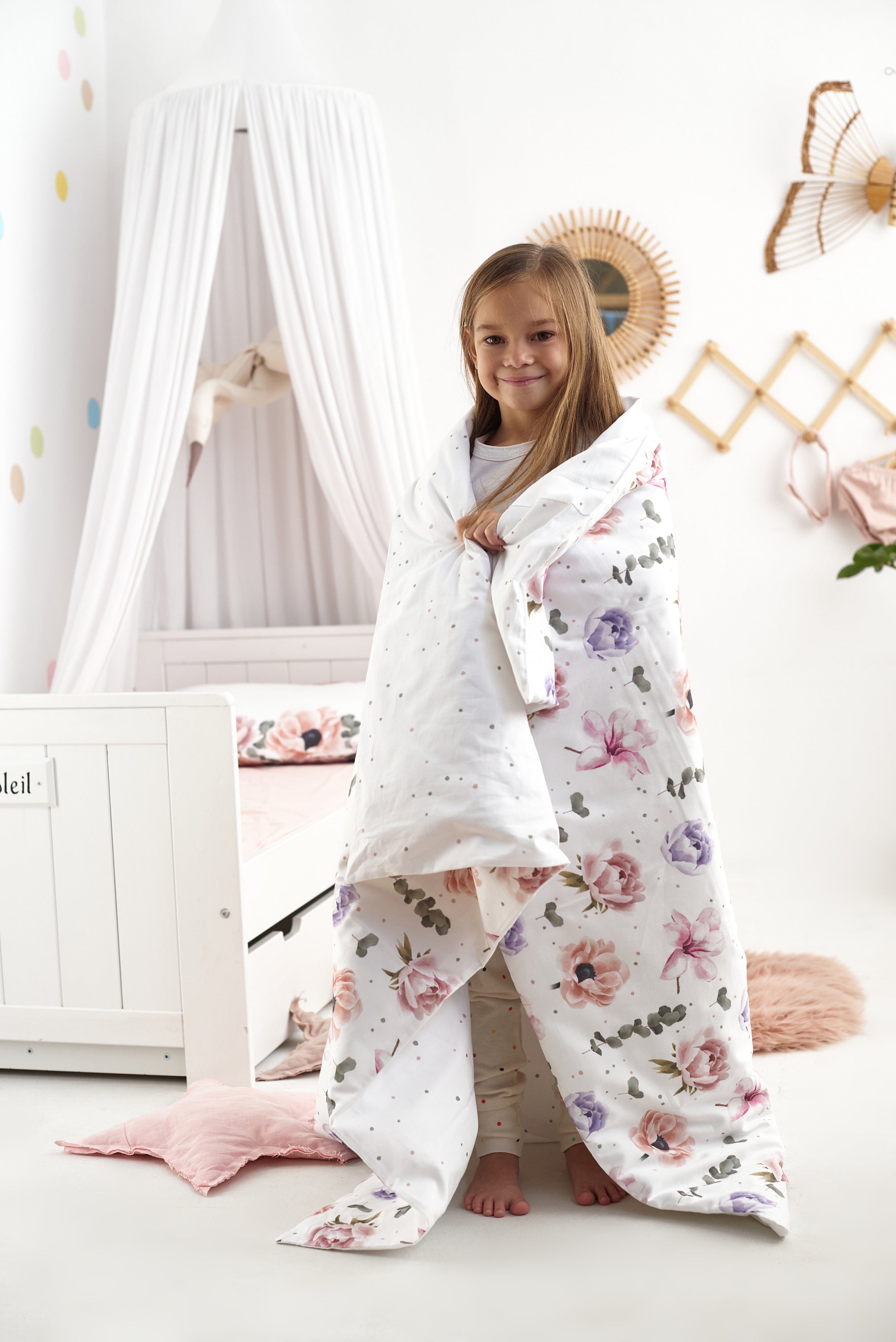 Комплект постільної білизни "Акварильні квіточки" Сатин