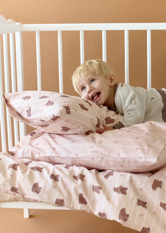 "Ведмежата" комплект постільної білизни з органічного сатину з авторським принтом