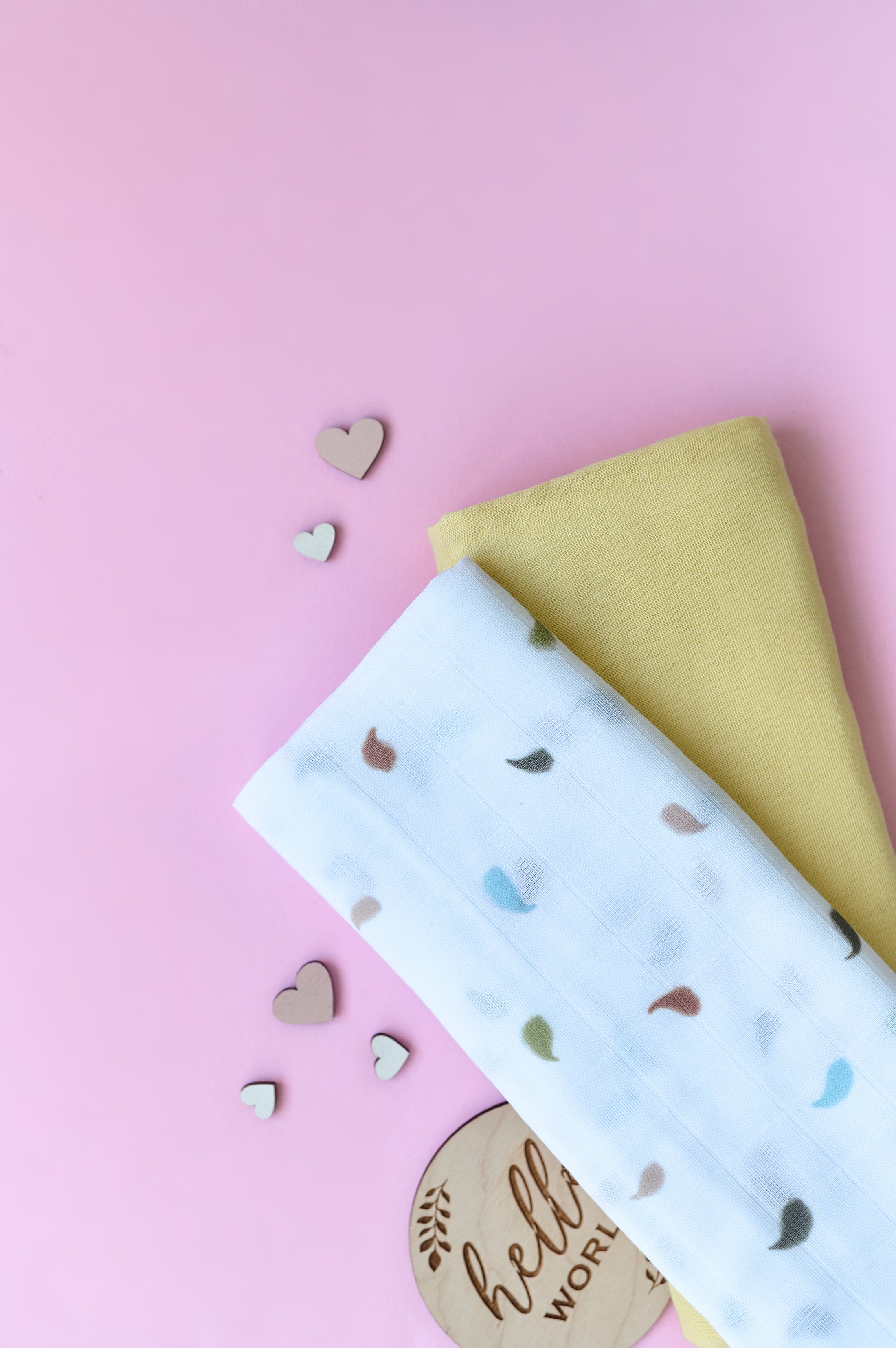 Муслінова пелюшка “Весняні пушинки ” — органічна тканина, 50% бавовна + 50% бамбук