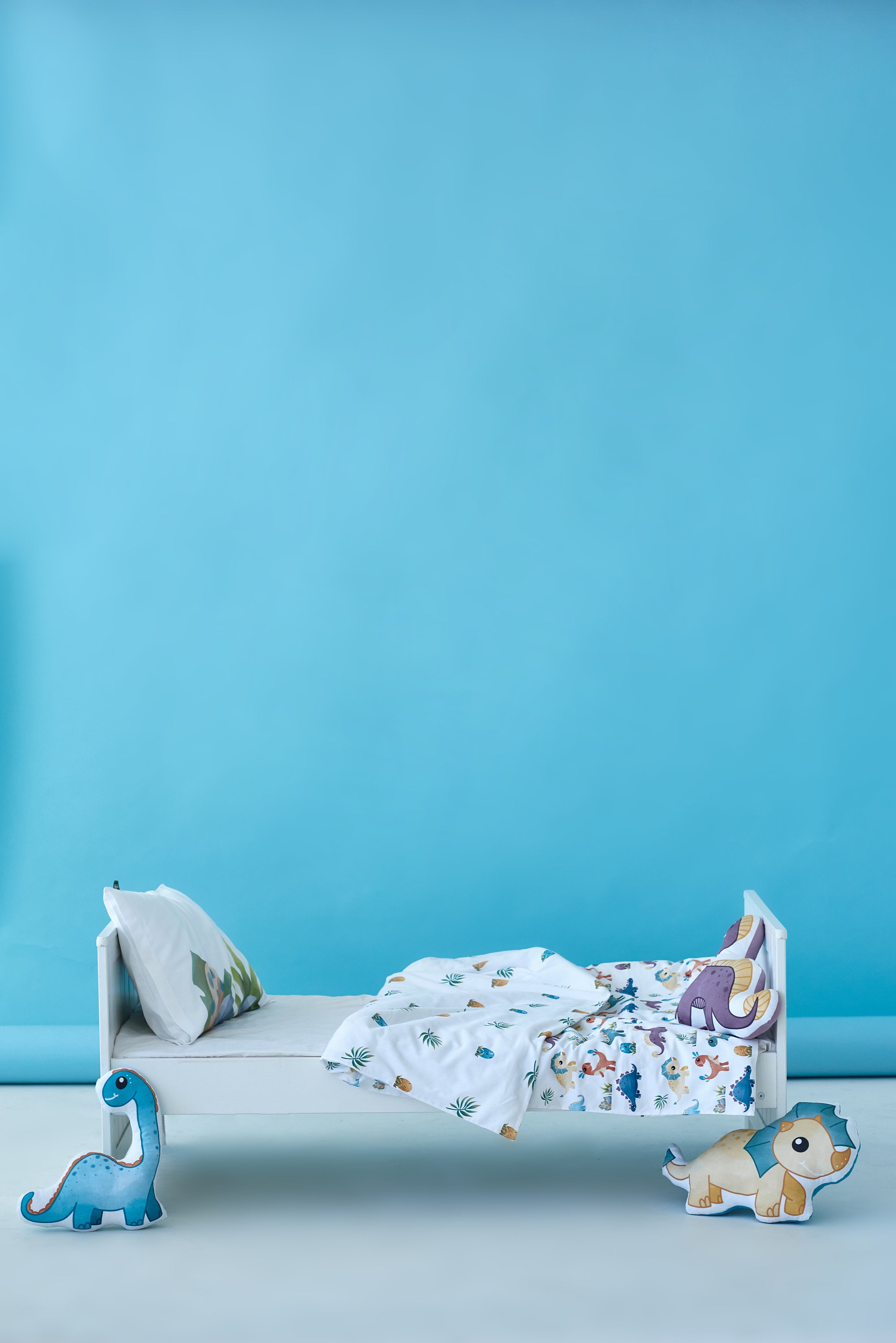 "Друзі-Діно" комплект постільної білизни з органічного сатину з авторським принтом