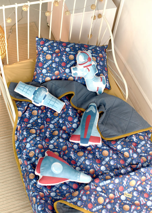 "Космос" стьобана ковдра з сатину та муслину