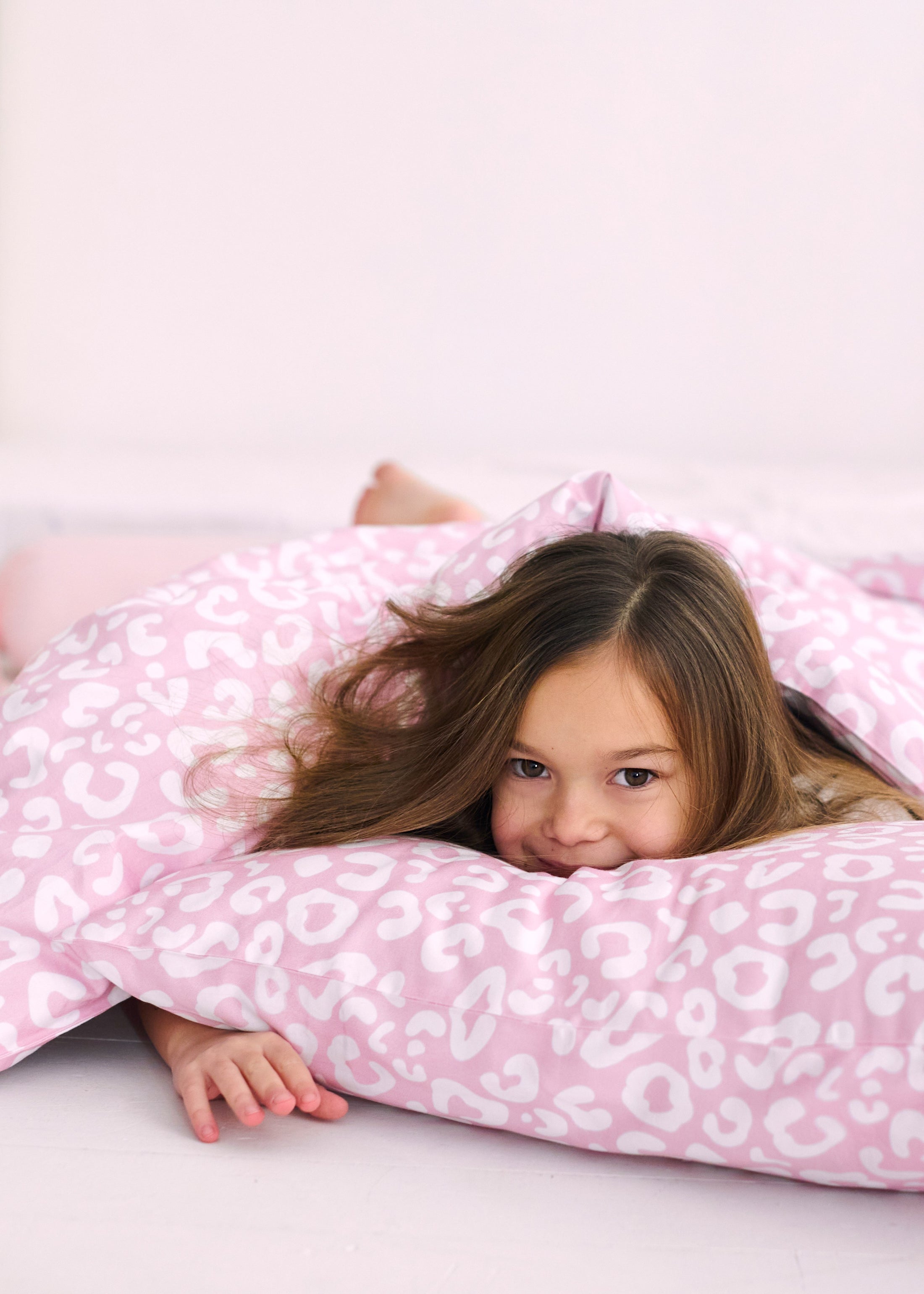 "Рожевий леопард" комплект постільної білизни з органічного сатину з авторським принтом