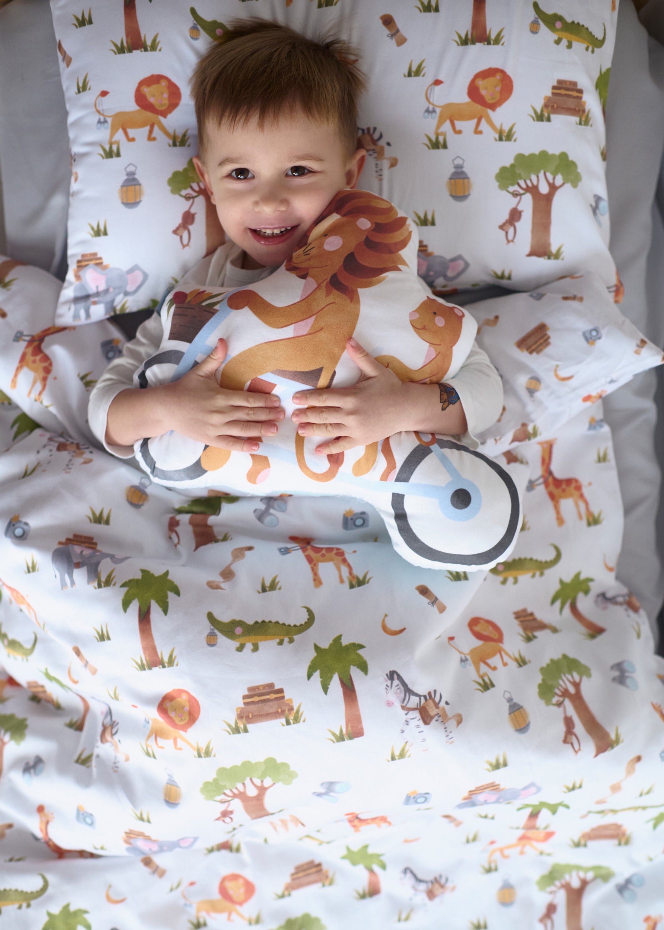 "Джунглі" комплект постільної білизни з органічного сатину з авторським принтом