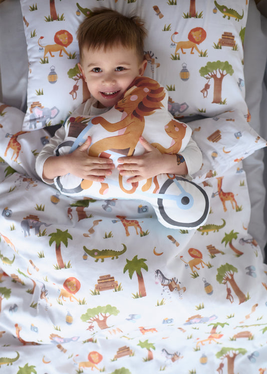 "Джунглі" комплект постільної білизни з органічного сатину з авторським принтом
