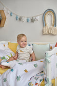 Load image into Gallery viewer, Бортики-подушки "Друзі Діно" виробник Fabrikkids (Україна), преміум якість
