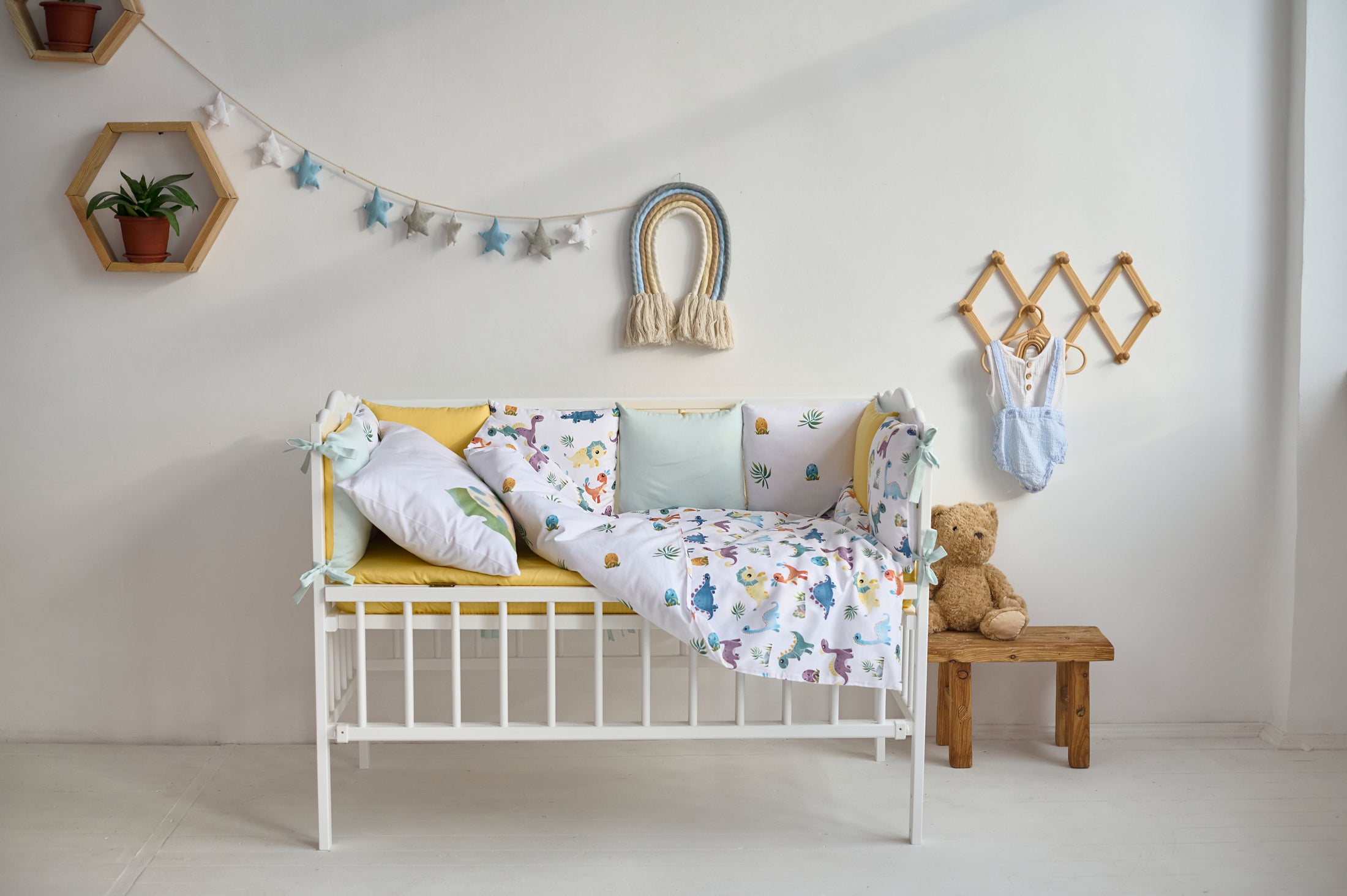 Бортики-подушки "Друзі Діно" виробник Fabrikkids (Україна), преміум якість