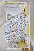Load image into Gallery viewer, Бортики-подушки "Друзі Діно" виробник Fabrikkids (Україна), преміум якість
