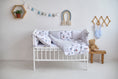 Load image into Gallery viewer, Бортики-подушки "Грайливі слоненята" виробник Fabrikkids (Україна), преміум якість
