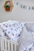 Load image into Gallery viewer, Бортики-подушки "Грайливі слоненята" виробник Fabrikkids (Україна), преміум якість
