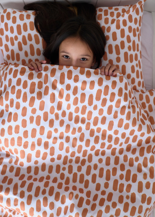 "Плямки жирафа" комплект постільної білизни з органічного сатину з авторським принтом