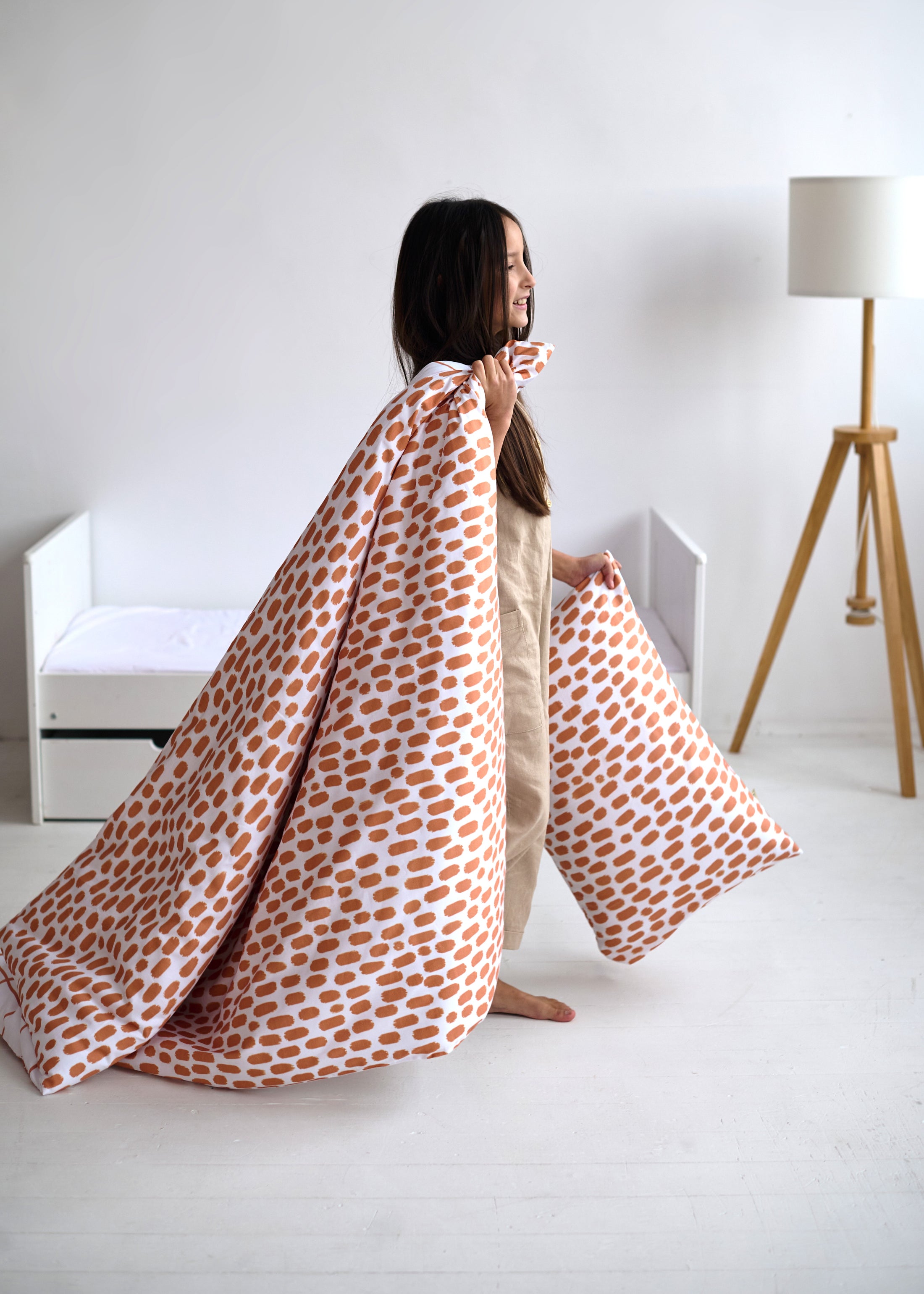 "Плямки жирафа" комплект постільної білизни з органічного сатину з авторським принтом