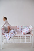 Load image into Gallery viewer, Бортики-подушки "Акварельні квіти", виробник Fabrikkids (Україна), преміум якість
