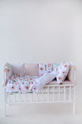Load image into Gallery viewer, Бортики-подушки "Акварельні квіти", виробник Fabrikkids (Україна), преміум якість
