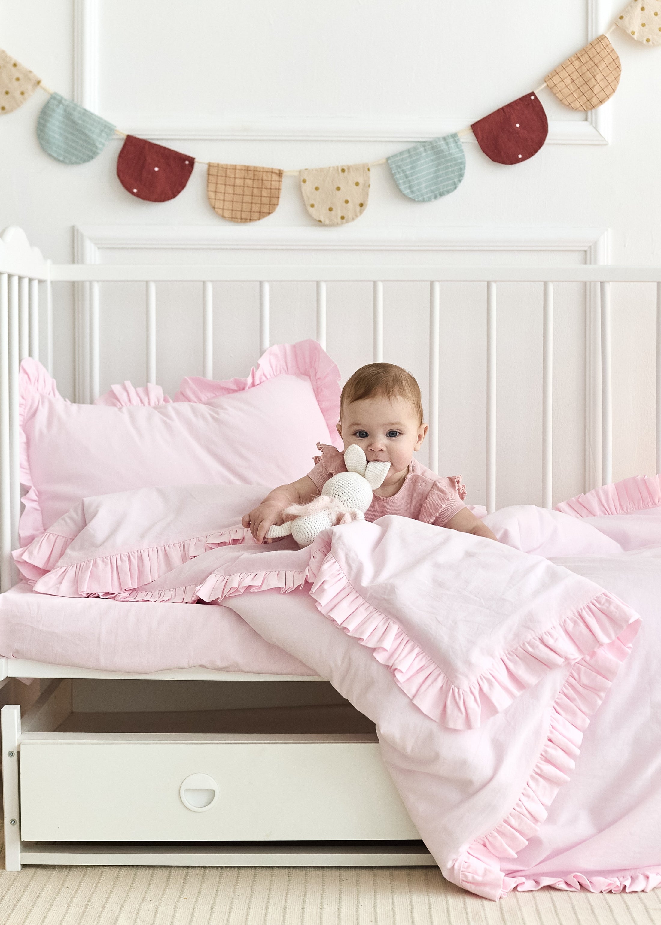 "Рожевий" постільна білизна з вареної бавовни