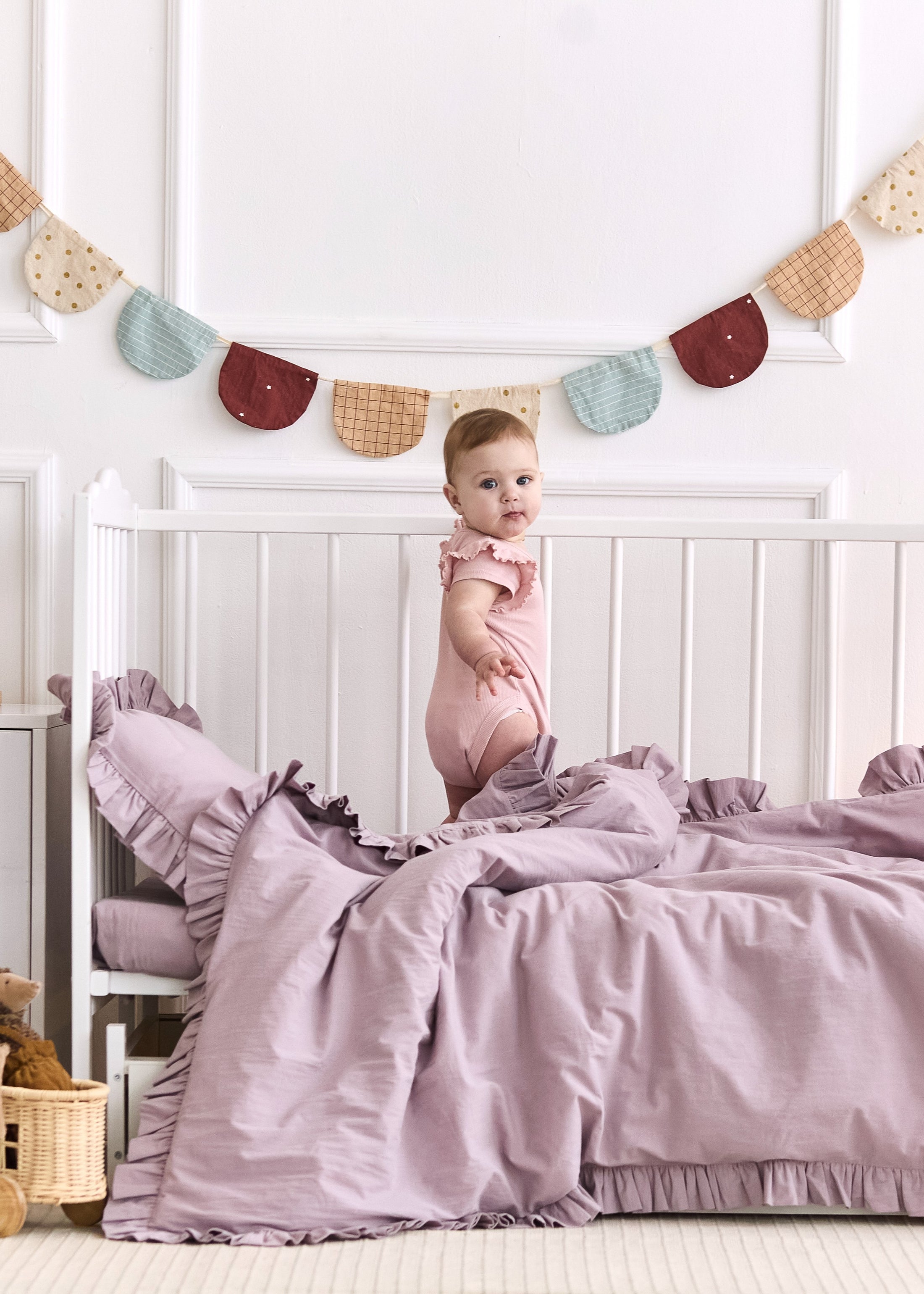 "Попелястий фіолет" постільна білизна з вареної бавовни