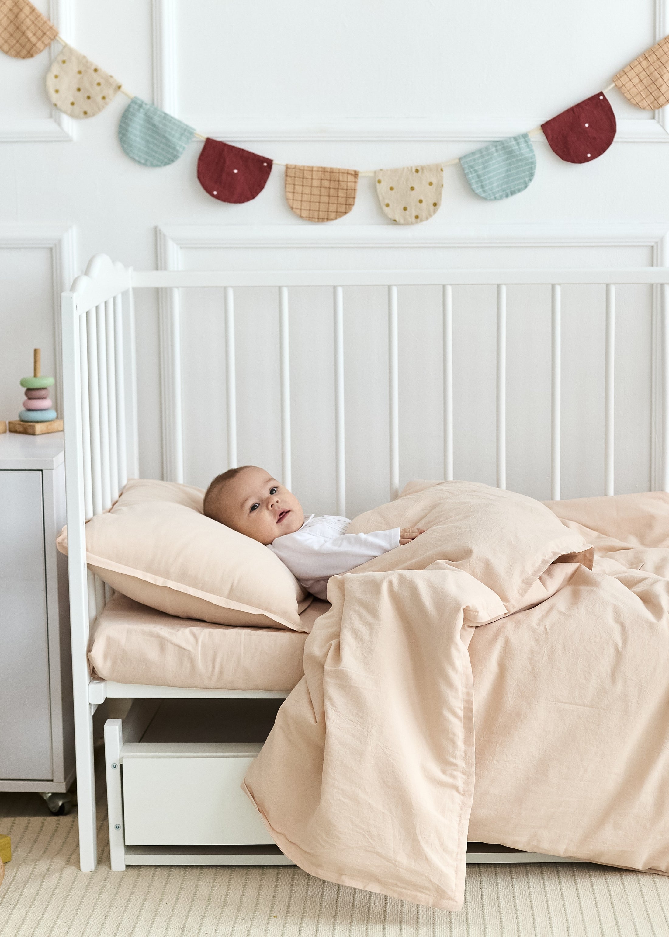 "Бежевий" постільна білизна з вареної бавовни