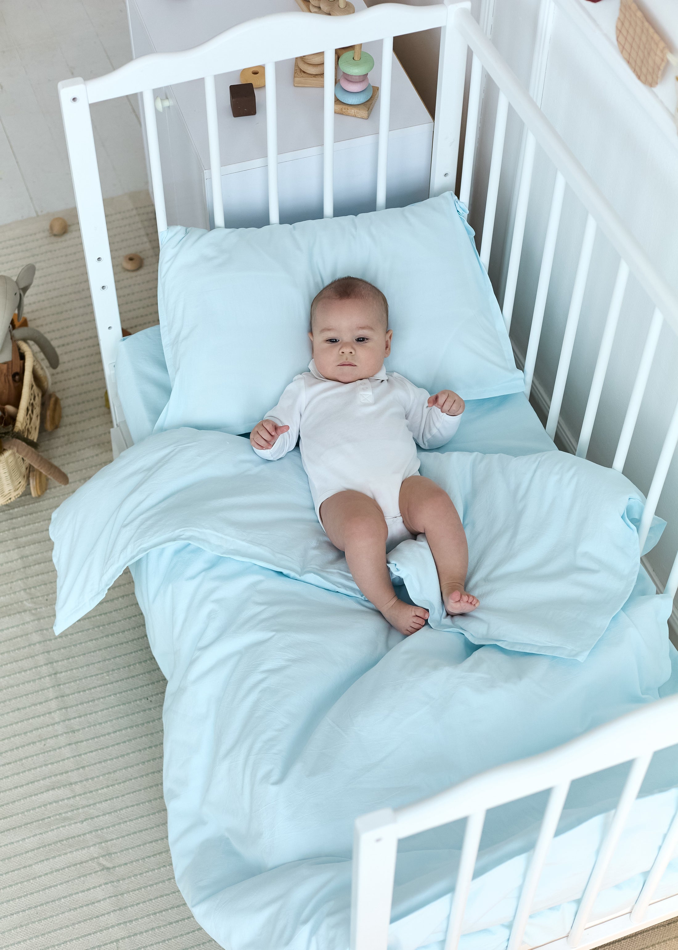 "Блакитний" постільна білизна з вареної бавовни