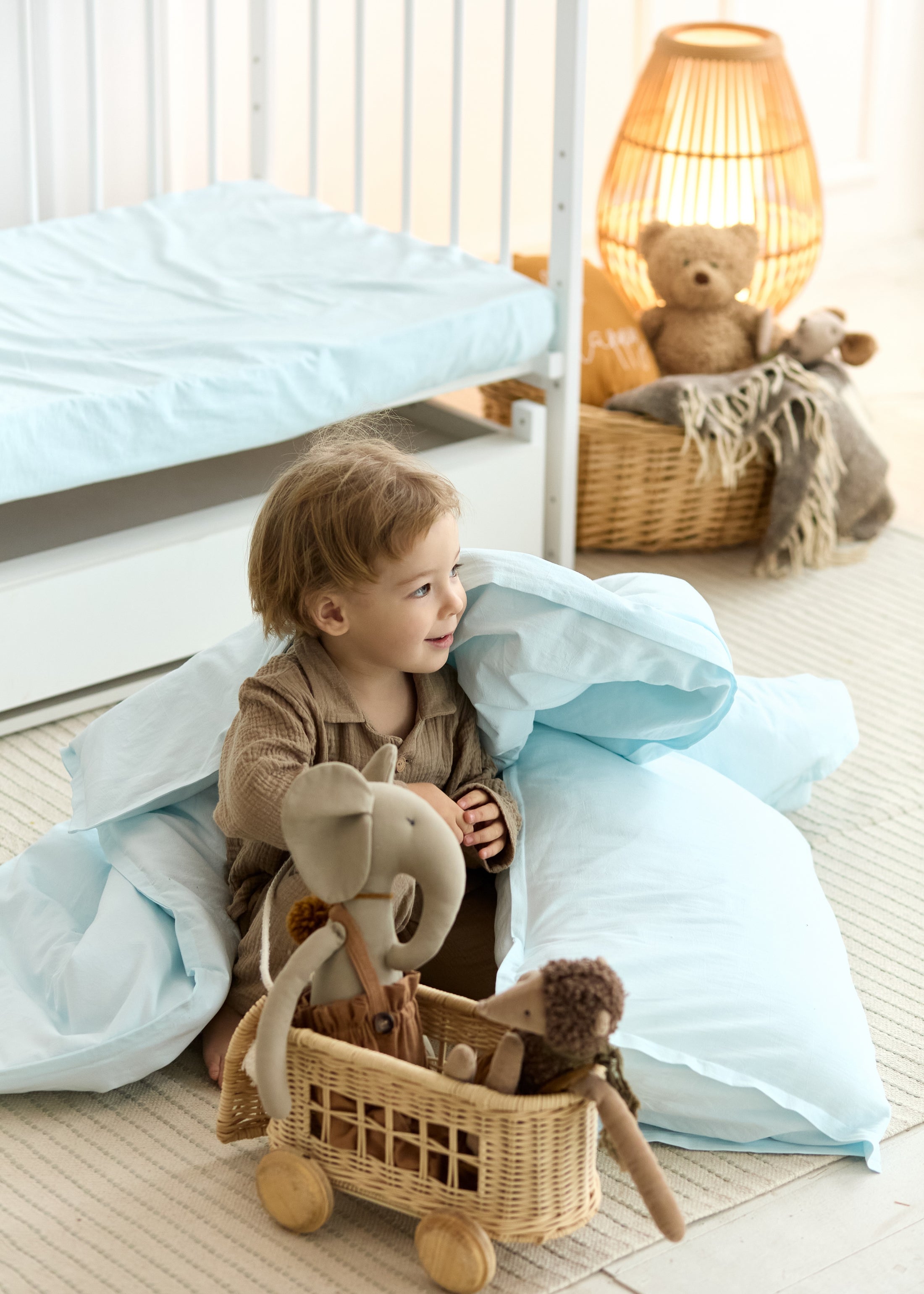 "Блакитний" постільна білизна з вареної бавовни