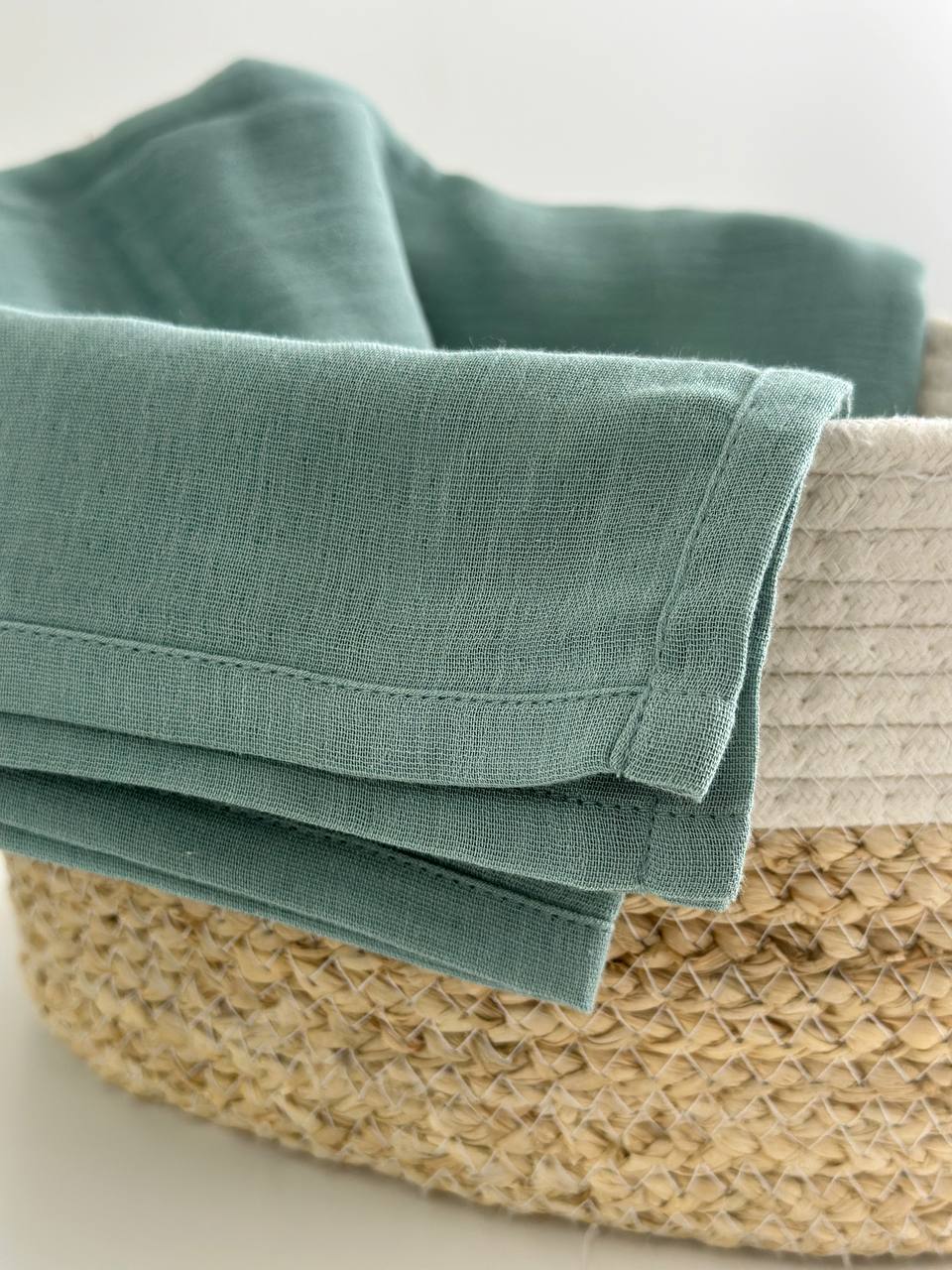 Набір муслінових пелюшок “Кривулі” — органічна тканина, 50% бавовна + 50% бамбук