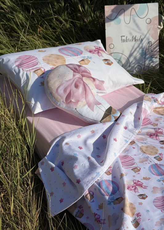 "Новорічний" комплект постільної білизни з органічного сатину з авторським принтом