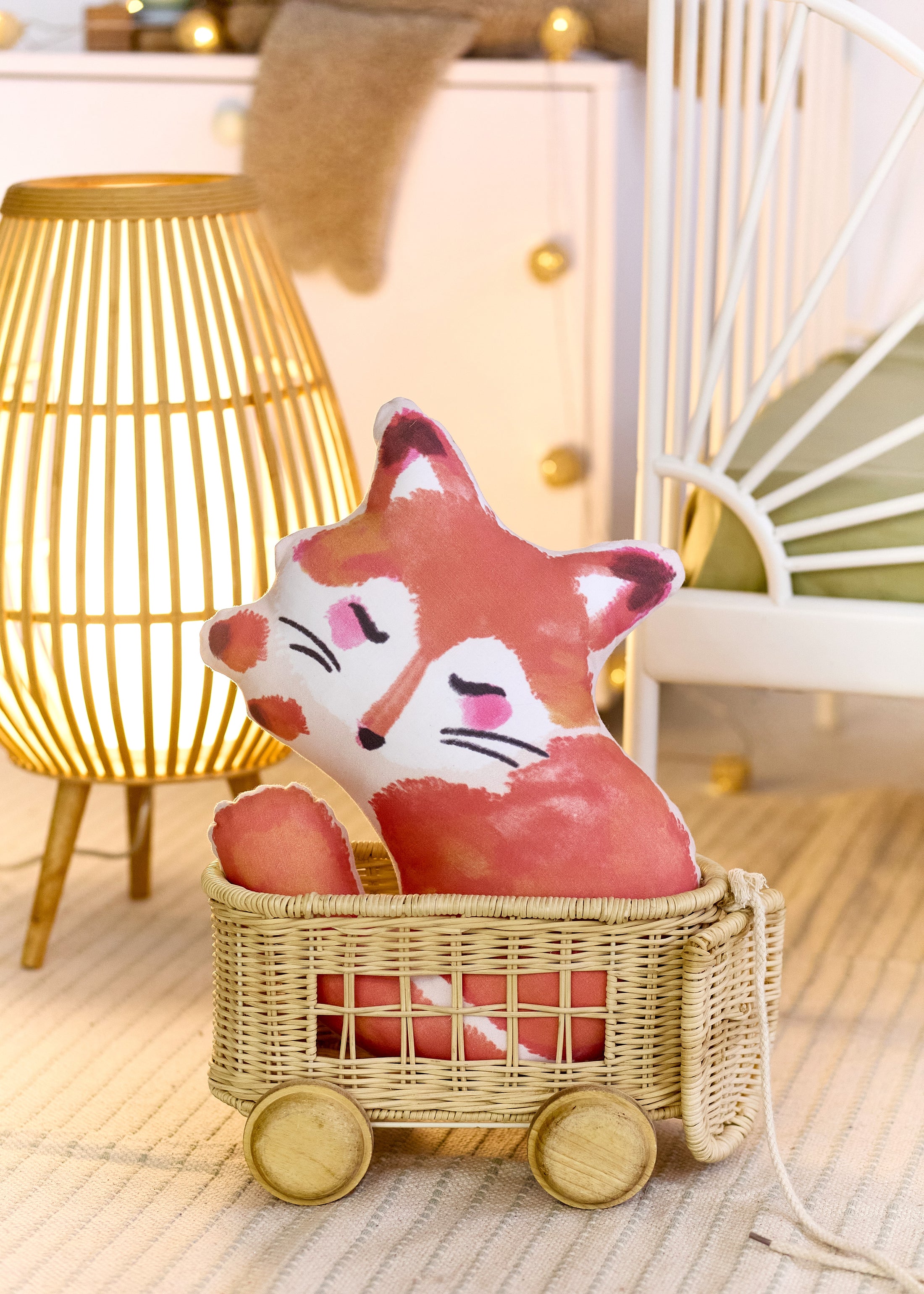 "Руді лисички" стьобана ковдра з сатину та муслину