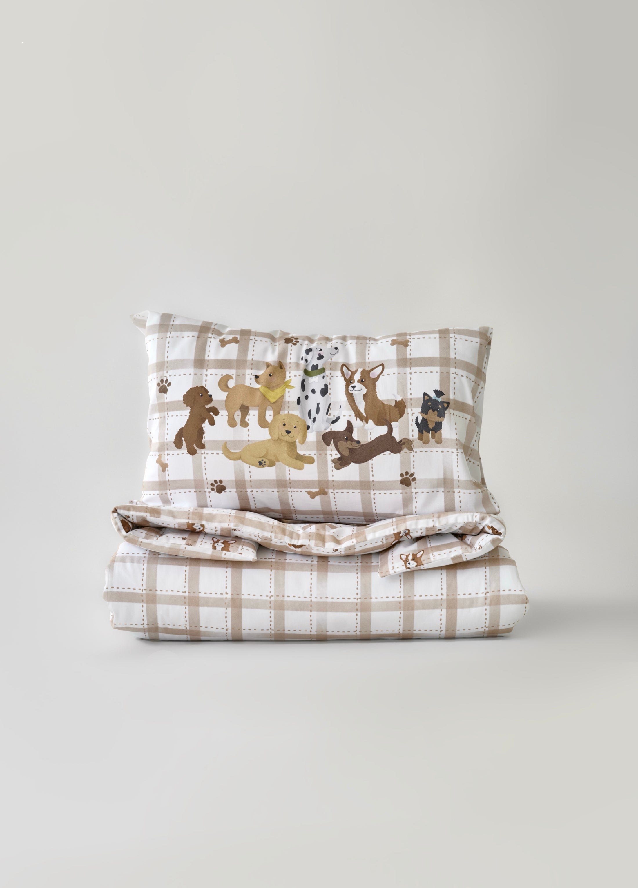 "Пухнасті хвостики" комплект постільної білизни з органічного сатину з авторським принтом