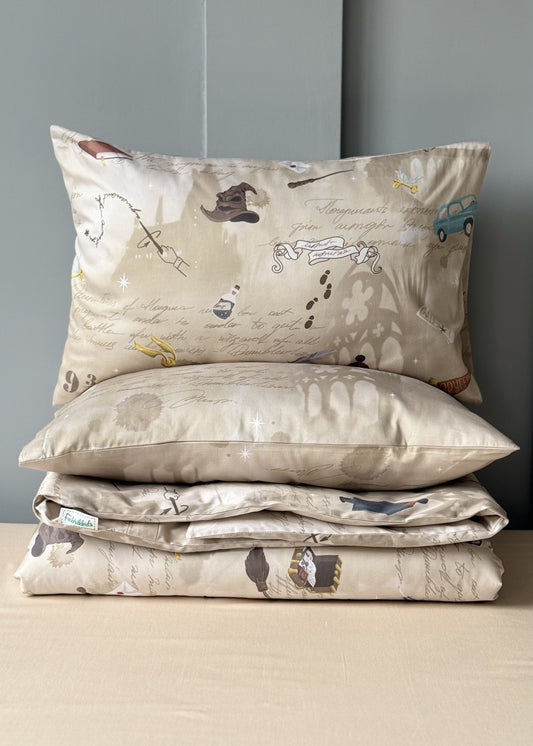 "Магічний світ" комплект постільної білизни з органічного сатину з авторським принтом