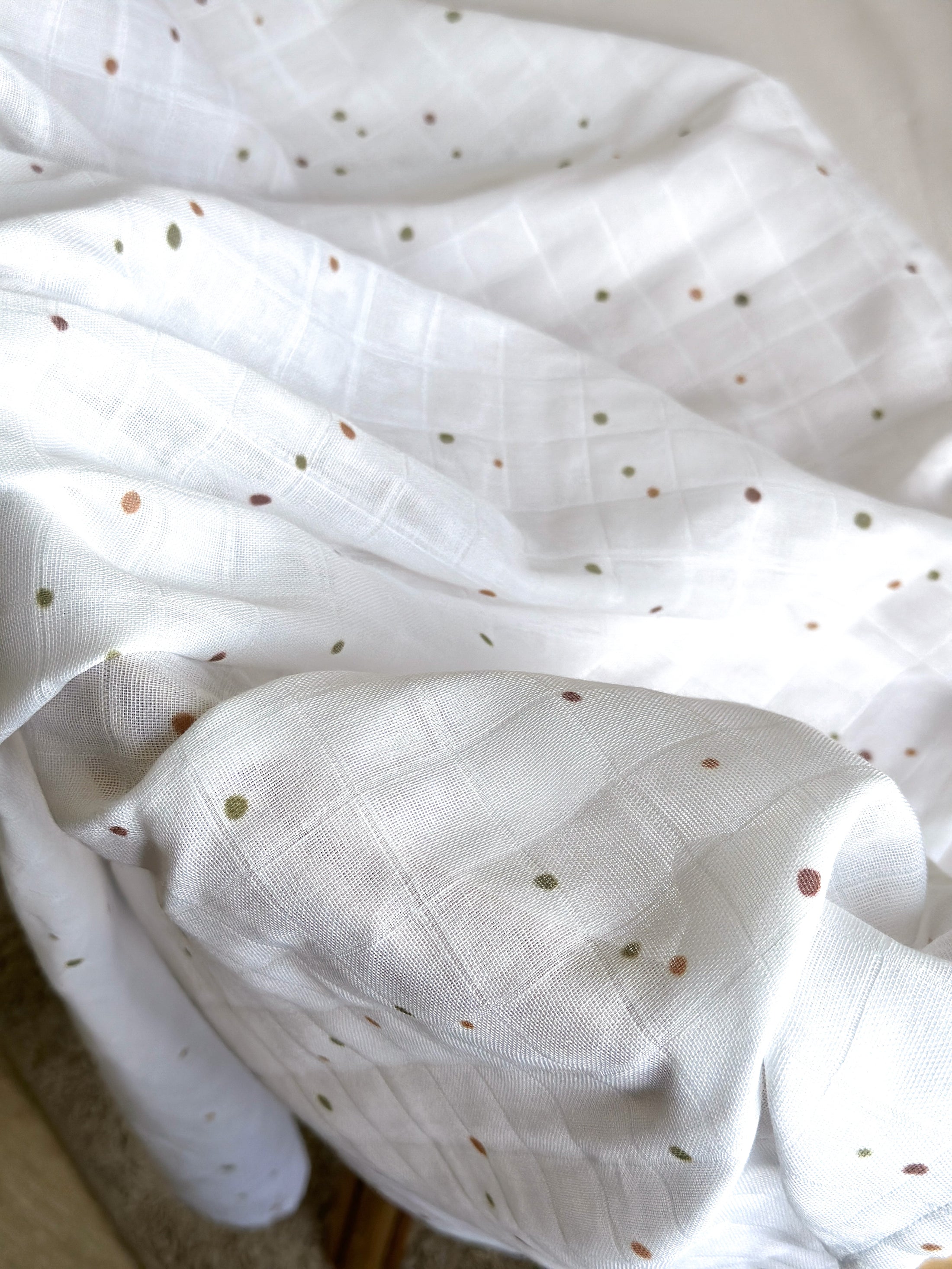 Муслінова пелюшка “Теракот” — органічна тканина, 50% бавовна + 50% бамбук