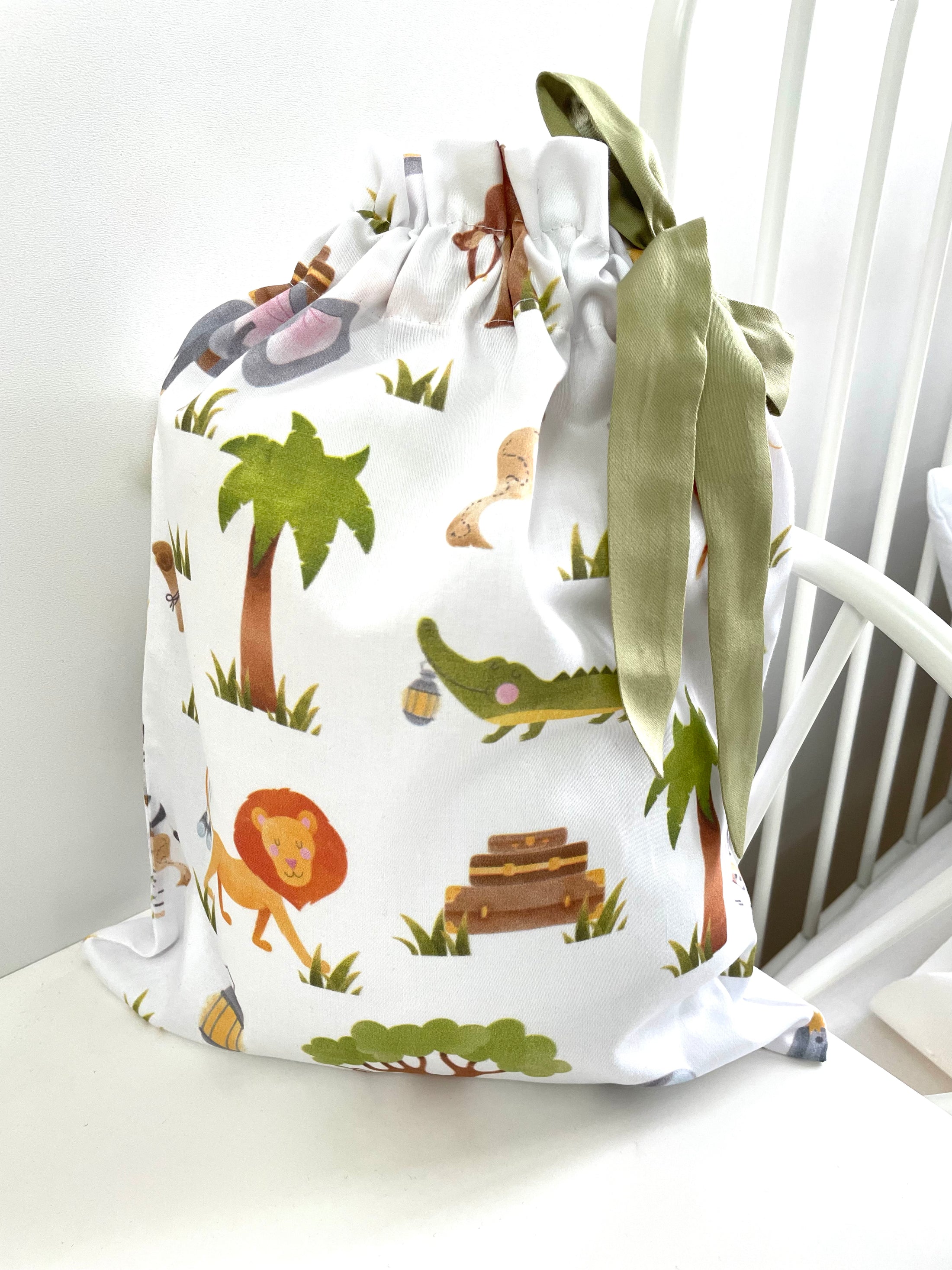 "Джунглі" комплект постільної білизни з органічного сатину з авторським принтом