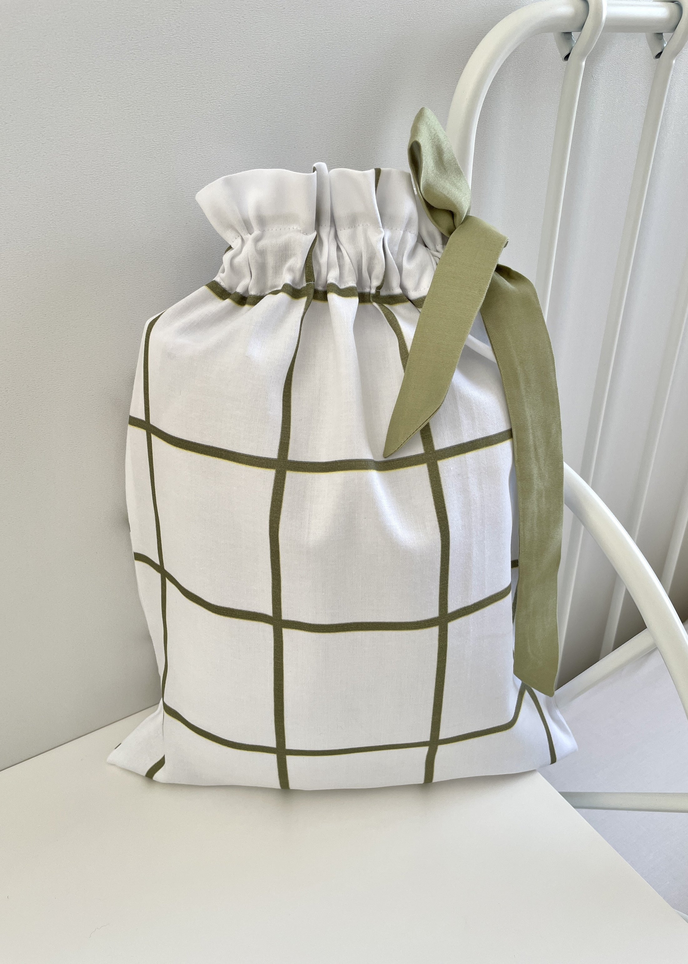 "Клітинка" комплект постільної білизни з органічного сатину з авторським принтом